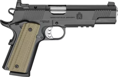 Springfield Armory PO9229AOS 1911 Operator 9mm 8+1 5" Black Cerakote Optic Ready Carbon Steel Slide Black Cerakote VZ G10 Grip