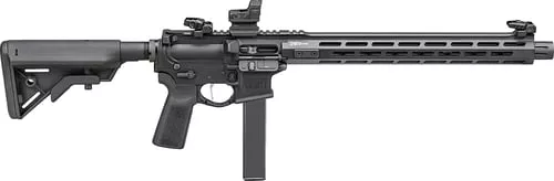 Springfield Armory STV91609B SAINT Victor 9mm Luger 16" 32+1, Black, B5 Systems Bravo Stock & Type 23 Grip, Flip-Up Sights, Blast Diverter