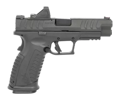 Springfield Armory XDME94510BHCOSPPAC XD-M Elite OSP Gear Pac Full Size 10mm Auto, 16+1 4.50" Black Melonite Match Grade Barrel & Optic Ready/Serrated Steel Slide, Black Polymer Frame w/Picatinny Rail