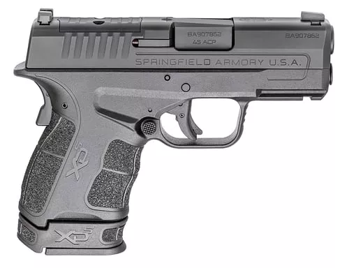 Springfield Armory XDSG93345BOSP XD-S Mod2 OSP 45 ACP 5+1 6+1 3.30" Black Melonite Steel Barrel & Optic Ready/Serrated Slide, Black Polymer Frame w/Picatinny Rail, Black Textured Polymer Grip