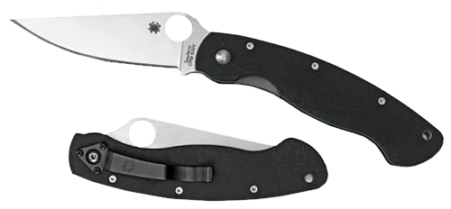 Spyderco C36GPE Military4" Folding Modified Clip Point Plain CPM S30V Stainless Steel Blade/G10 Black Handle