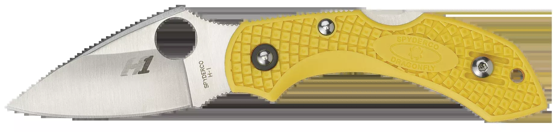 Spyderco Dragonfly 2 Salt 2.25" Clip Point Serrated H1 Steel FRN Yellow Folding Knife
