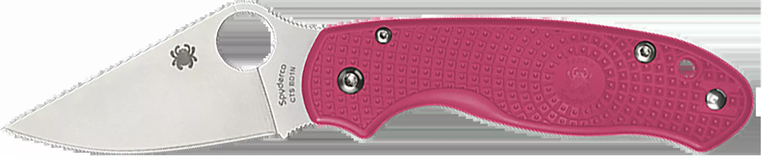 Spyderco Para 3 Lightweight Breast Cancer EDC 2.93" Plain Edge CTS BD1N Pink FRN Folding Knife