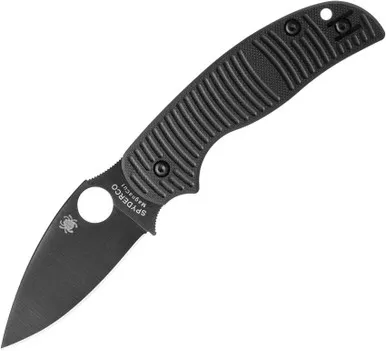 Spyderco Sage 5 Salt 3.0" CPM MagnaCut Black TiCN Blade Black G10 Handle Compression Lock Folder - C123GPBKMCBK