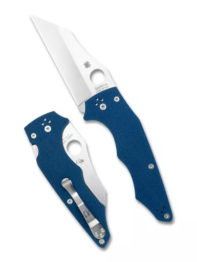 Spyderco YoJumbo CPM SPY27 3.98" Wharncliffe Blade Cobalt Blue G-10 C253GPCBL