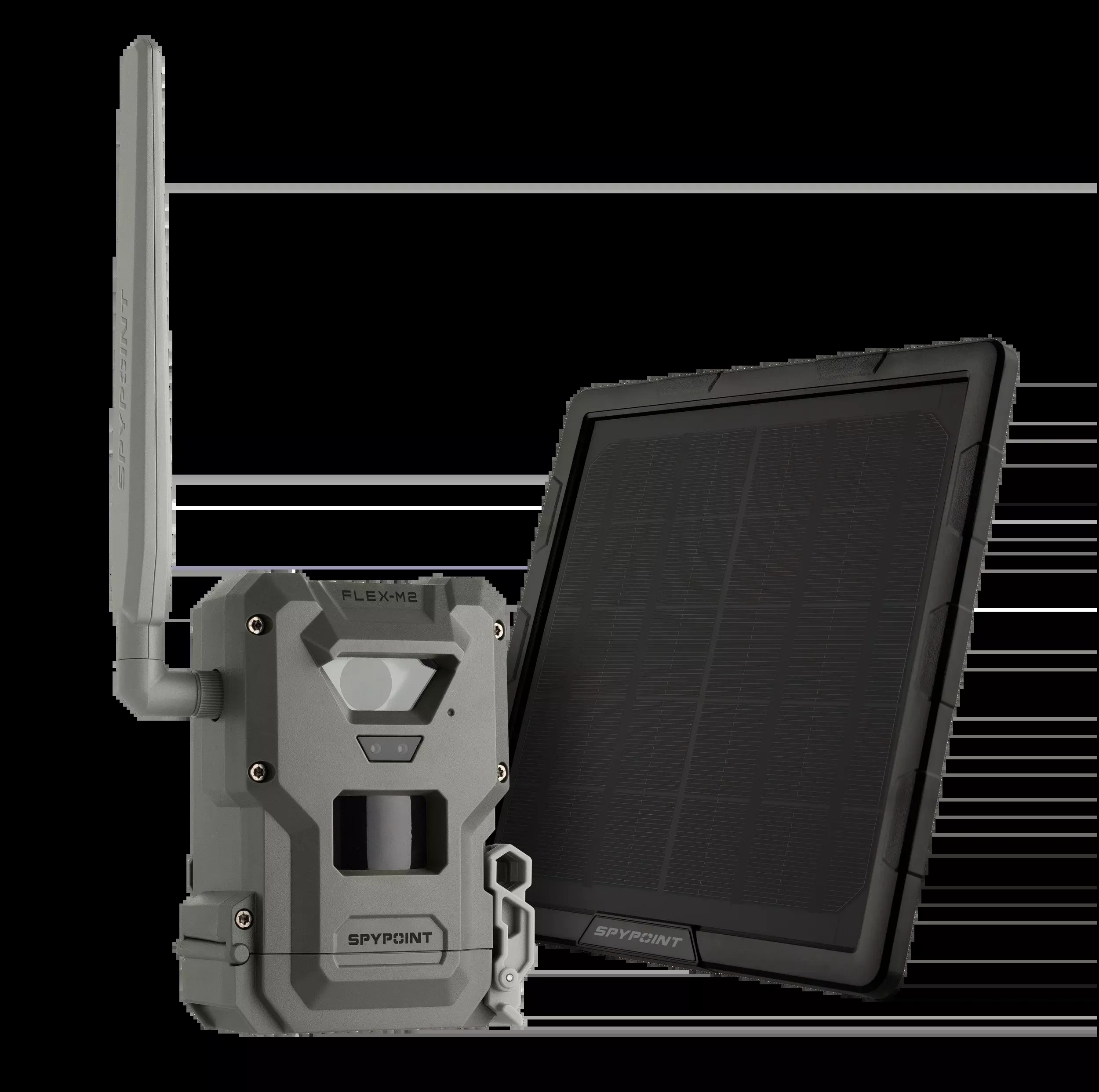 Spypoint FLEX-M2 32MP Cellular Trail Camera w/ SPLB-10 5W Solar Panel Bundle