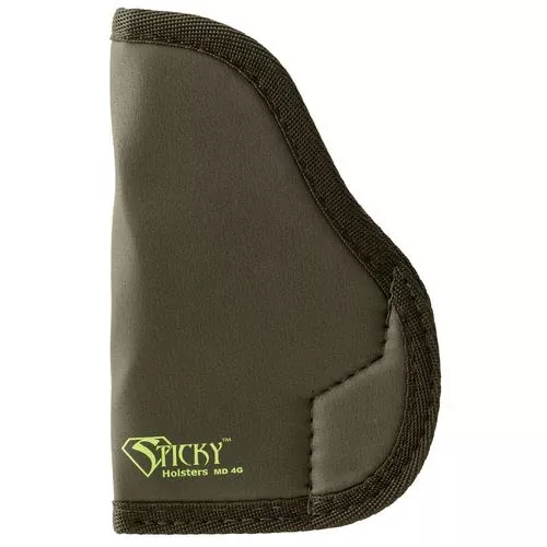 Sticky Holsters LG3 LG-3 Black/Green Latex Free Rubber Fits Glocks up to 4.75" Ambidextrous
