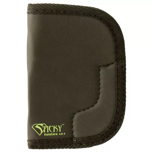 Sticky Holsters LG4 LG-4 Black/Green Latex Free Rubber Fits Lg Revolvers up to 3" Ambidextrous