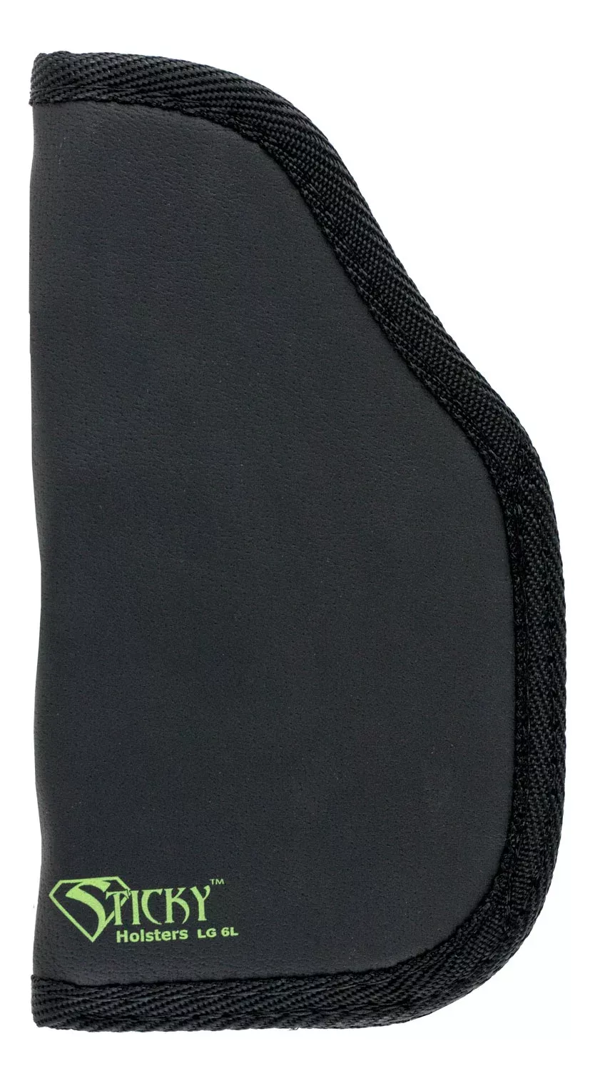 Sticky Holsters LG6LMODLS LG-6LBlack/Green Latex Free Rubber Fits 4-5" Lg Auto w/Laser Ambidextrous