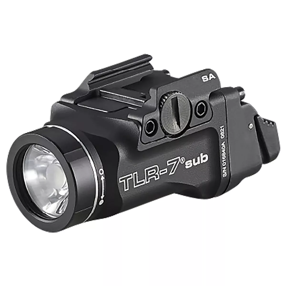 Streamlight 69404 TLR-7 SUB Ultra-Compact For Handgun Springfield Hellcat 500 Lumens Output White LED Light 140 Meters Beam Clamp Mount Black Anodized Aluminum