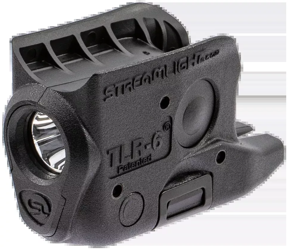 Streamlight TLR-6 100 Lumen White LED Weapon Light for Glock 42/43 - Light Only - Black Polymer