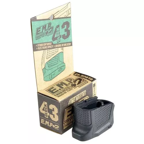 Strike EMPG43B Enhanced Magazine Plate+2 for Glock 43 Black Polymer
