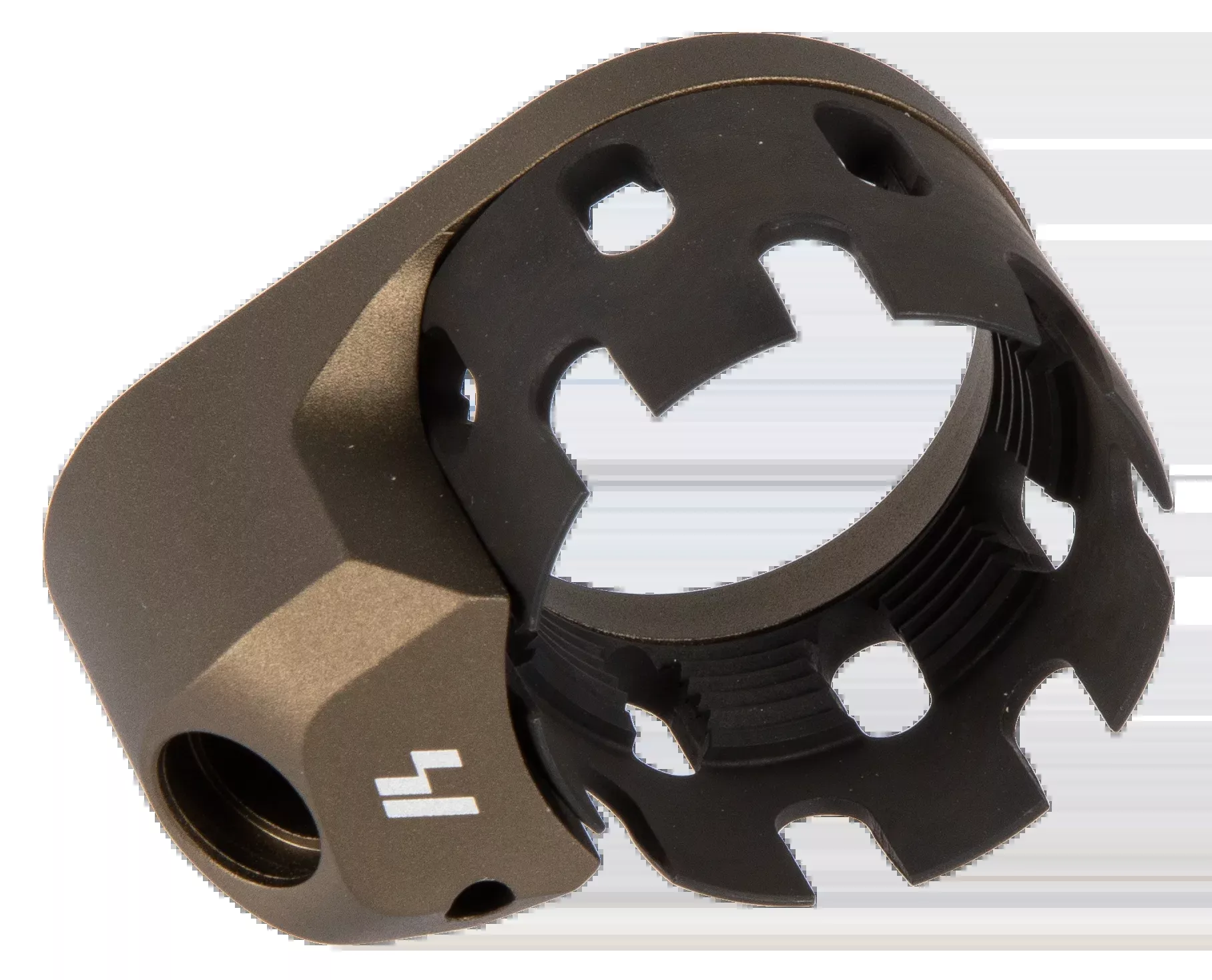 Strike Enhanced AR-15 Castle Nut & Extended End Plate Kit, Flat Dark Earth Anodized Steel ARECN&EEPFDE