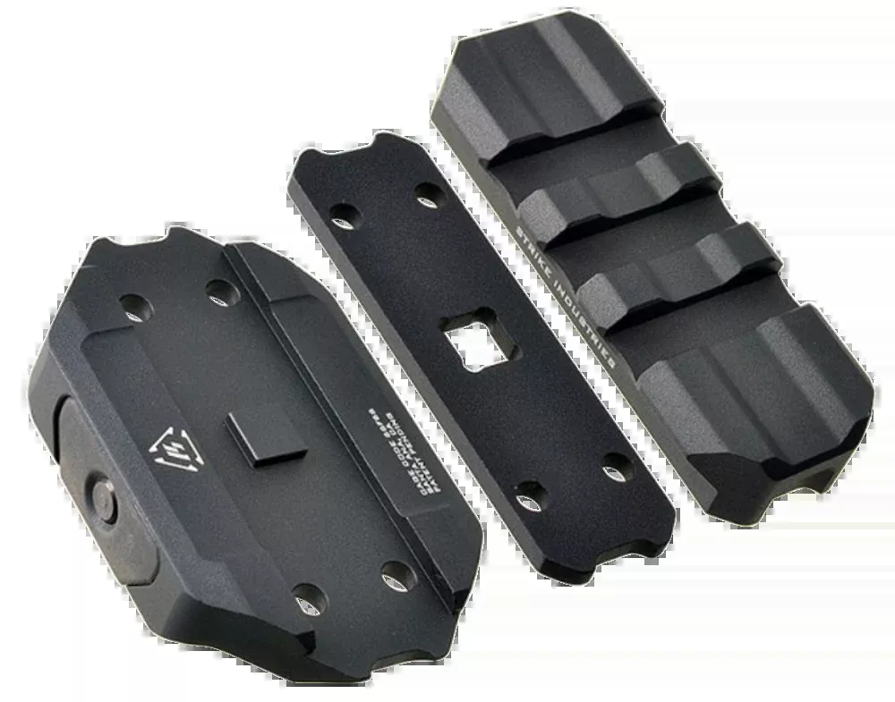 Strike Industries R.E.X. Riser Black Anodized Low Profile Picatinny Rail - AR Platform