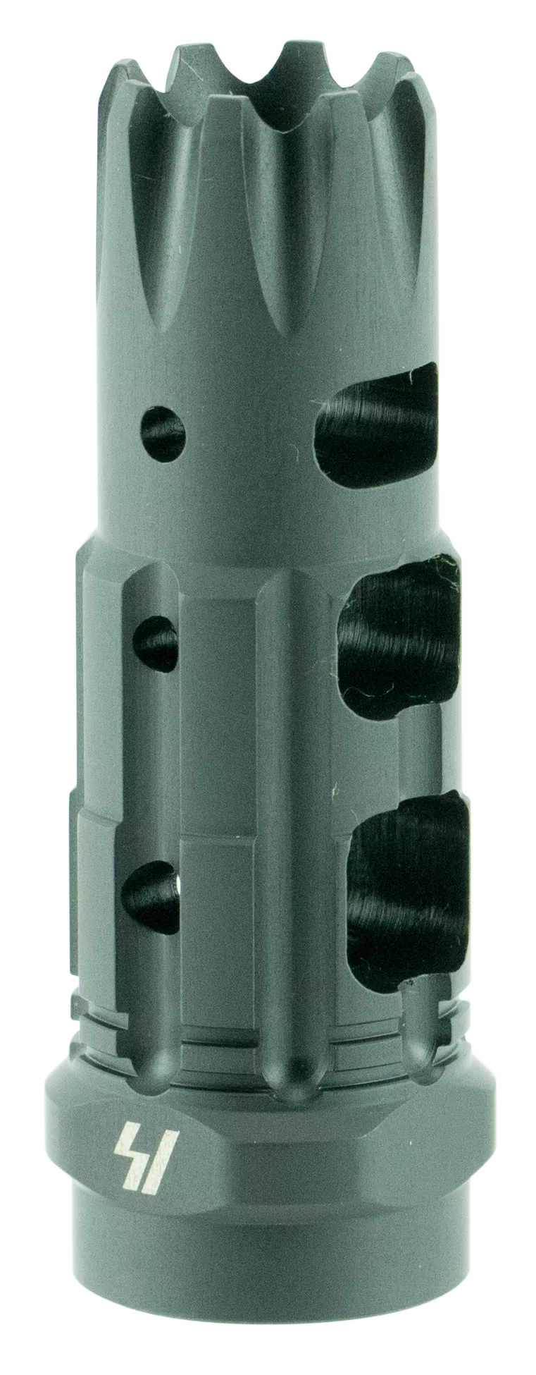 Strike Industries TCCOMP223 Triple Crown CompBlack Steel with 1/2"-28 tpi Threads, 2.63" OAL & 0.85" Diameter for 223 Rem, 5.56x45mm NATO AR-Platform