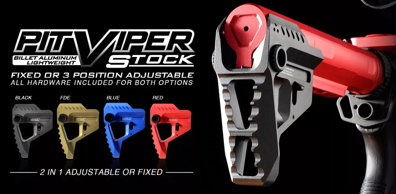 Strike STRIKEPITRED Pit Viper StockRed Aluminum AR Platforms