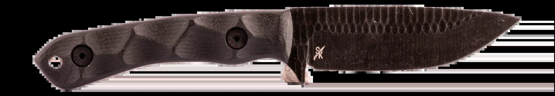 Stroup Knives GP2 3.5" Fixed Blade Drop Point Plain Acid Etched 1095 High Carbon Steel - FDE G10 Handle