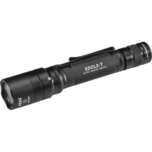Surefire EDCL2T Everyday Carry 2 Dual-Output 5/1200 Lumens LED Aluminum Black CR123A Lithium