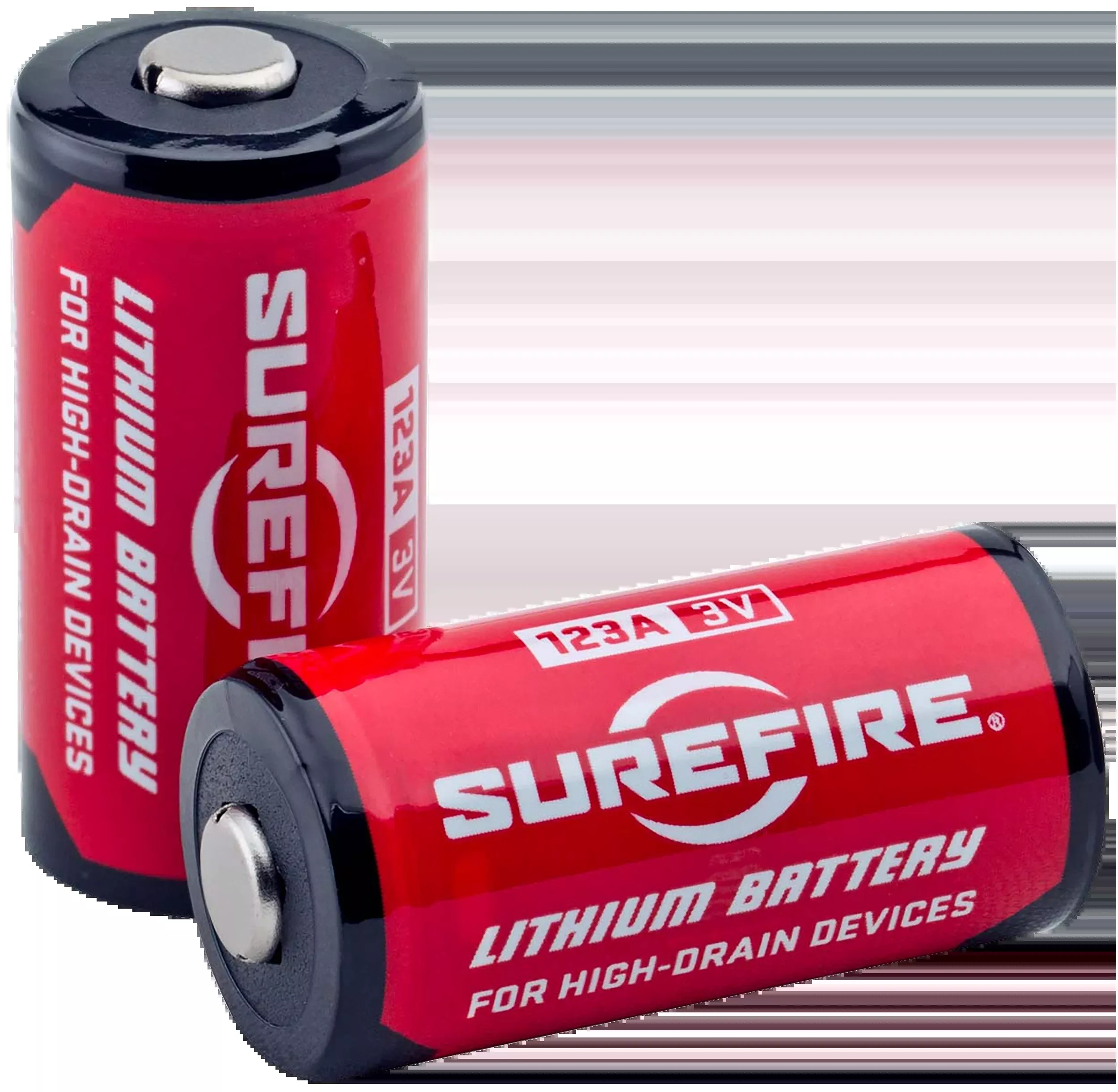 Surefire SF2SWBULK 123A CR123A Lithium 3V 1,550 mAh Batteries (130/65 Pairs) Fishbowl - Red/Black