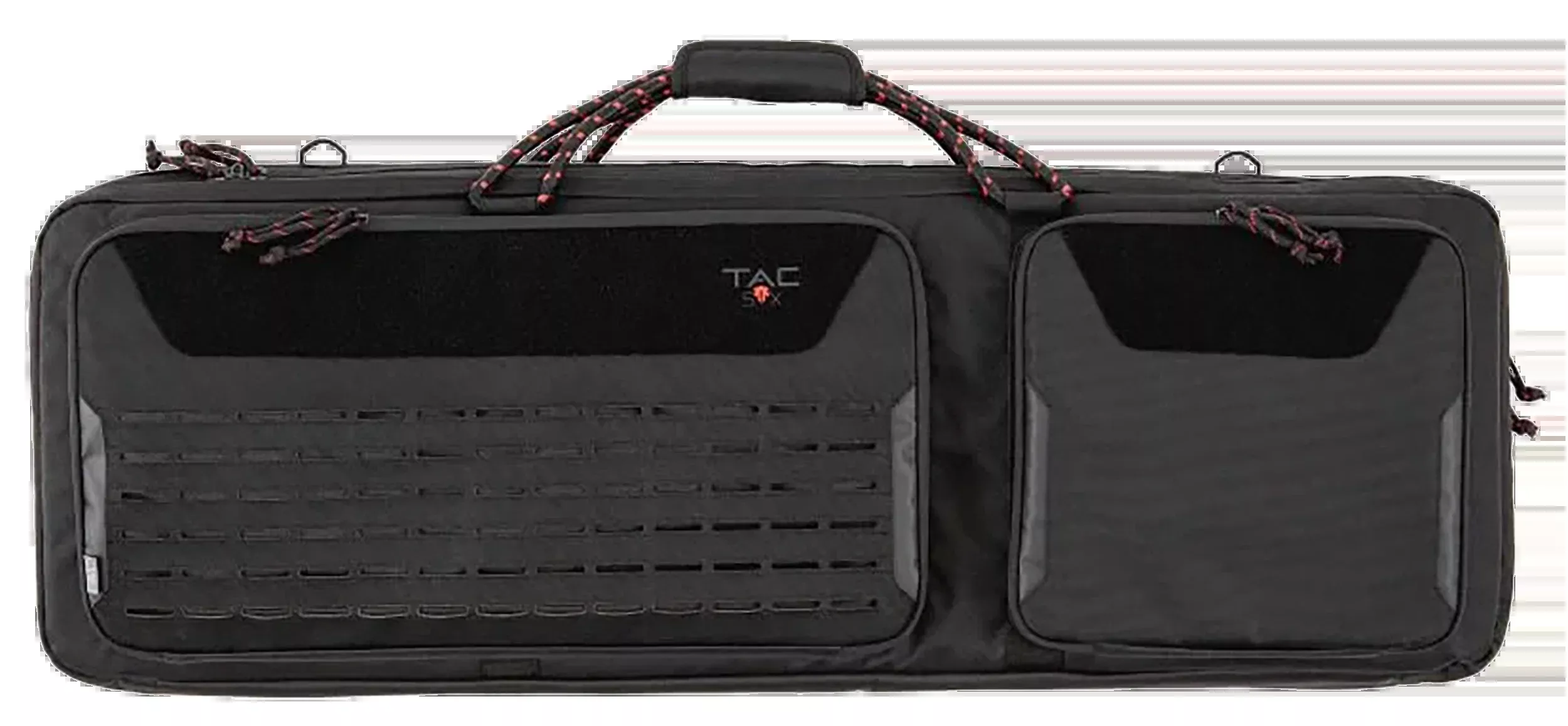 Tac Six Unit 38" Tactical Rifle Case Black 600D Polyester Lockable - 2 Rifles