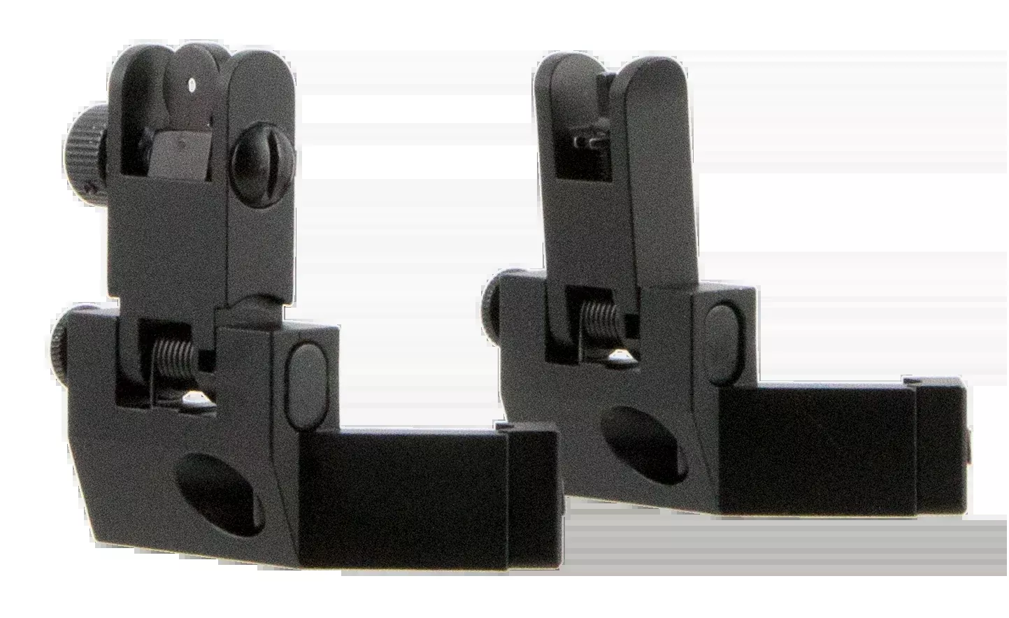 TacFire IS003 45 Degree Flip Up Iron Sight Set Spring-Loaded Black Anodized AR-15