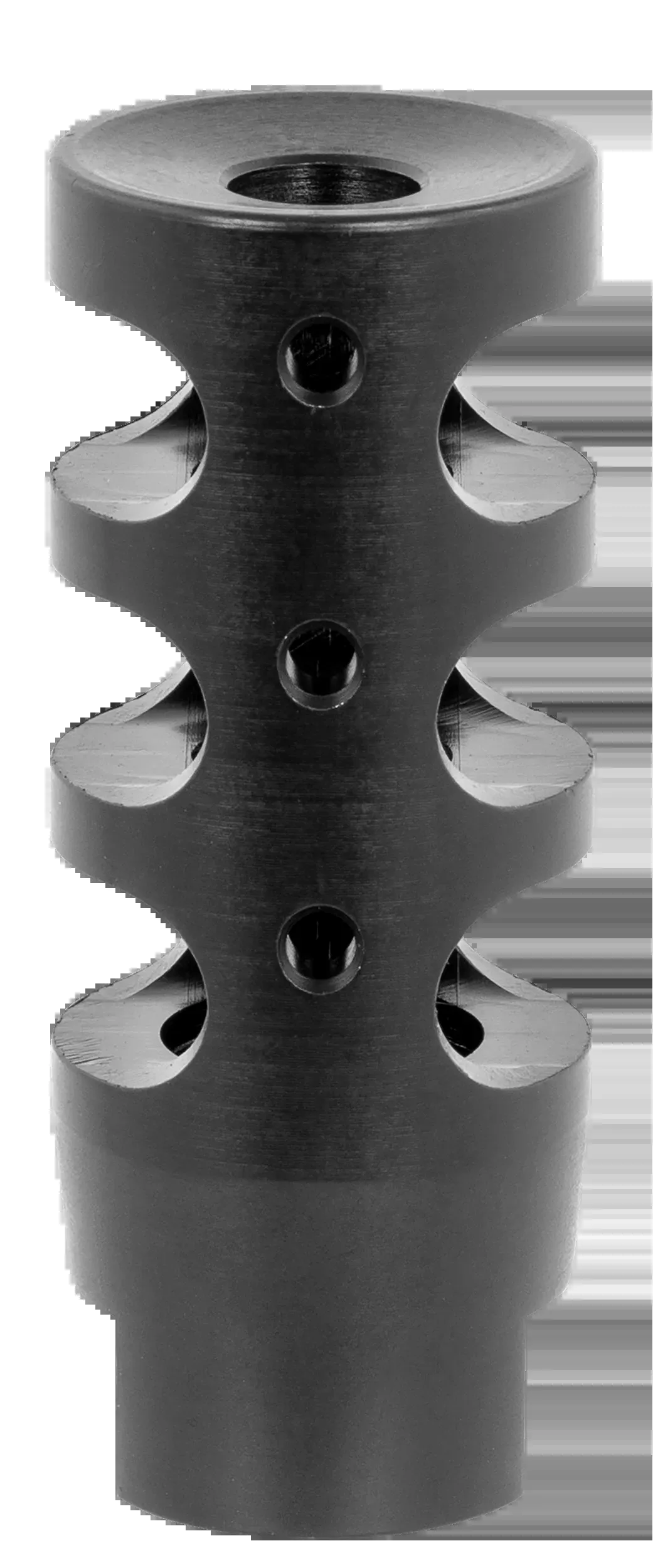 TacFire MZ10023BN Compact Compensator 308 Win 5/8x24 Black Nitride Steel AR-10