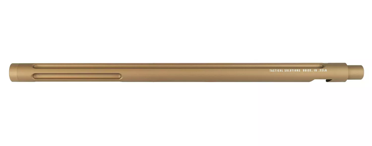 Tactical Solutions 1022TEQS X-Ring Barrel 22 LR 16.50" Quicksand FinishAluminum Material Bull with Fluting & Threading for Ruger 10/22