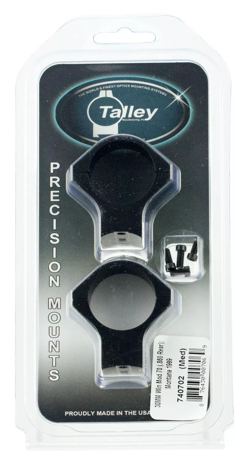 Talley 740702 Scope Mount/Ring ComboBlack Anodized 30mm Tube Montana Rifle Company Model 1999 Medium Rings