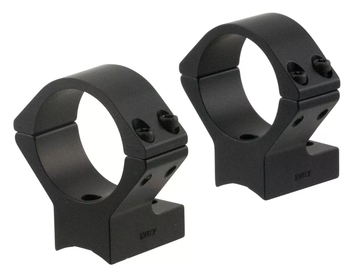 Talley 740725 Scope Mount/Ring ComboBlack Anodized 30mm Tube Savage Round Receiver with AccuTrigger (110 Series/A17/A22) Medium Rings