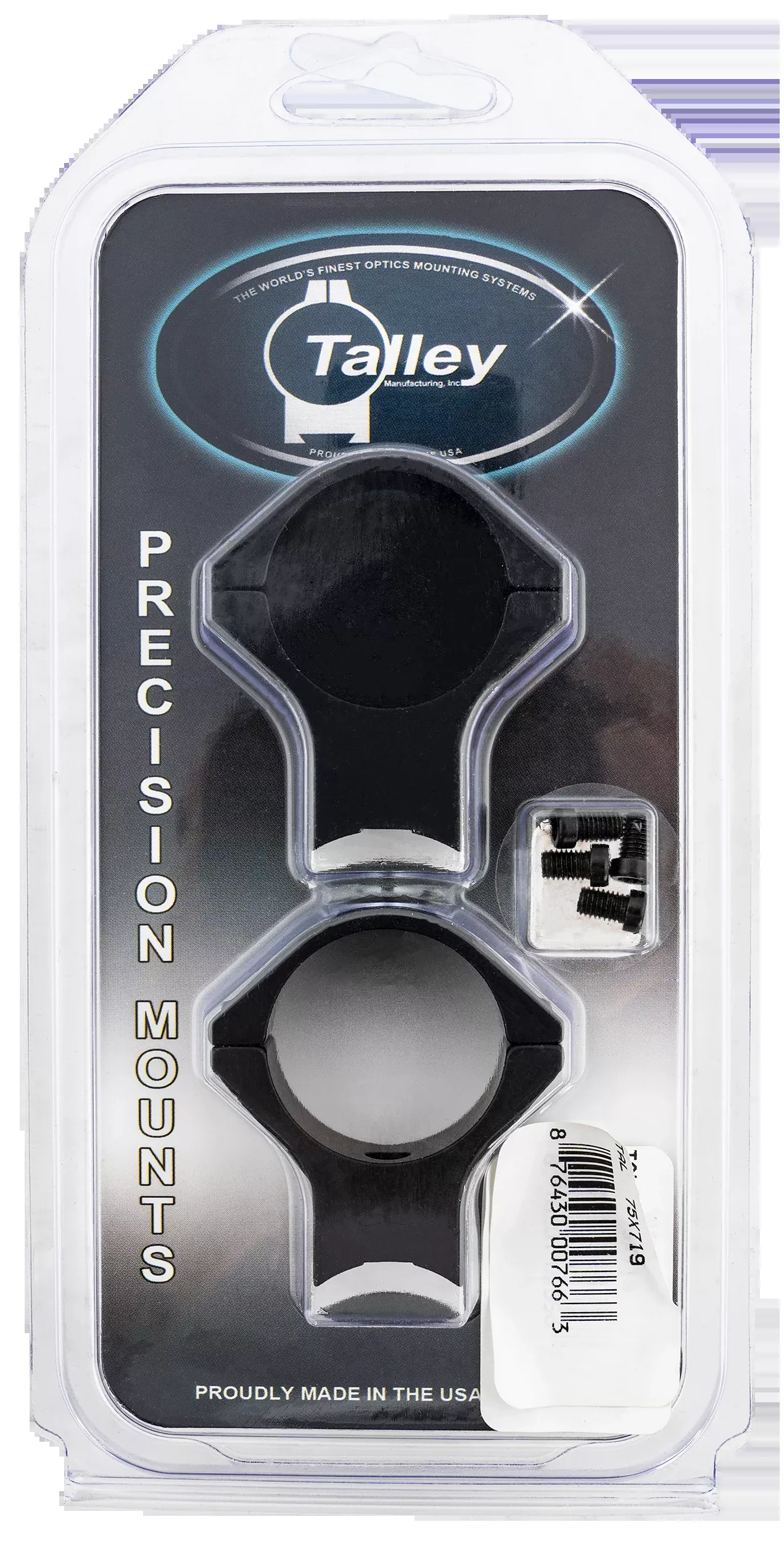 Talley 75X719 Scope Mount/Ring Combo 30mm Savage Round Receiver w/Accutrigger High Rings 0 MOA - Black Anodized