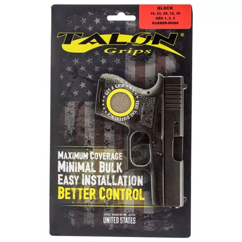 Talon Grips 104M Adhesive Gripfits Glock 19/23/25/32/38 Gen3 Moss Textured Rubber