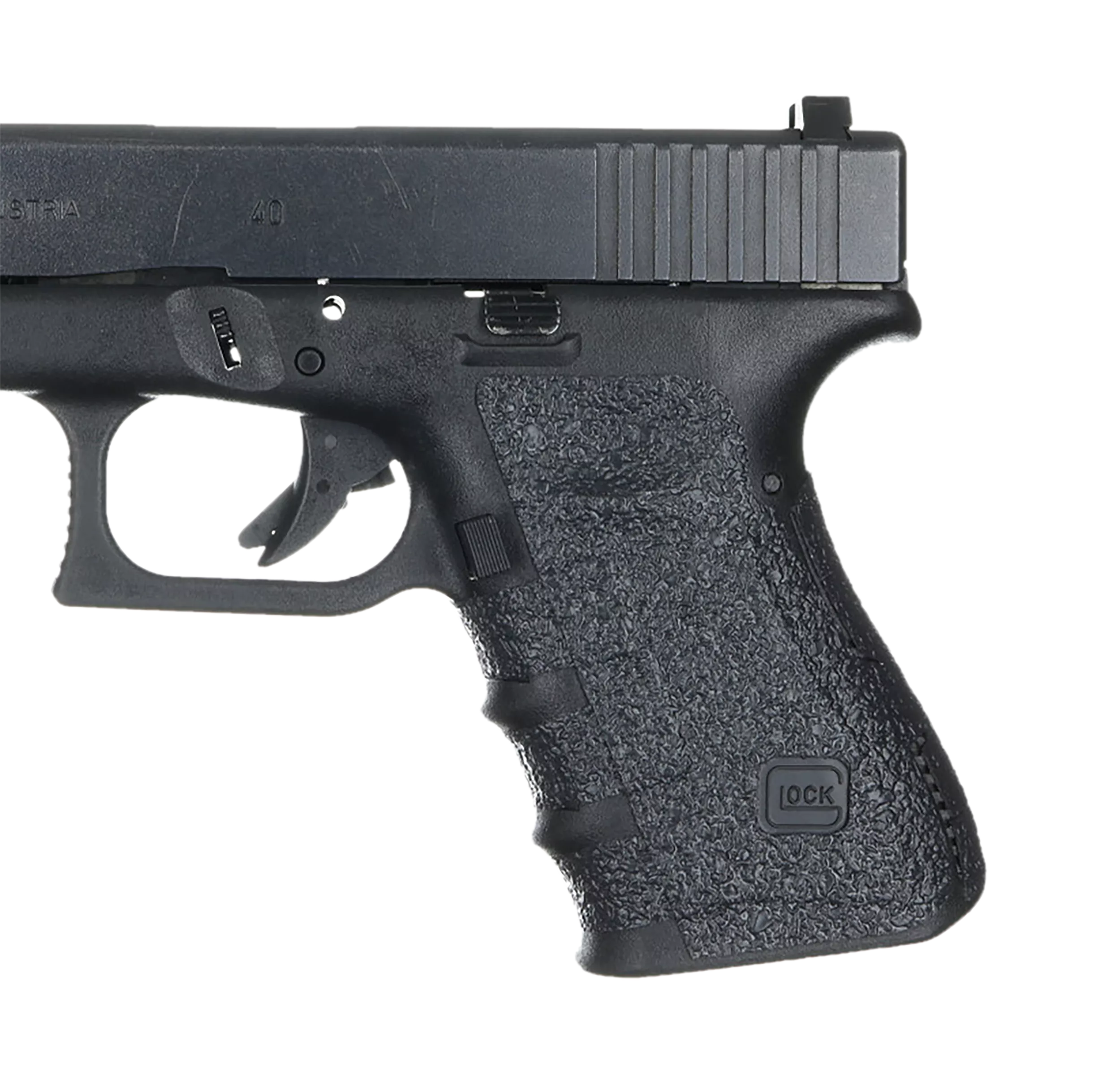 Talon Grips 110R Adhesive GripCompatible w/Glock 19/23/25/32/38 Gen4 w/No Backstrap, Black Textured Rubber