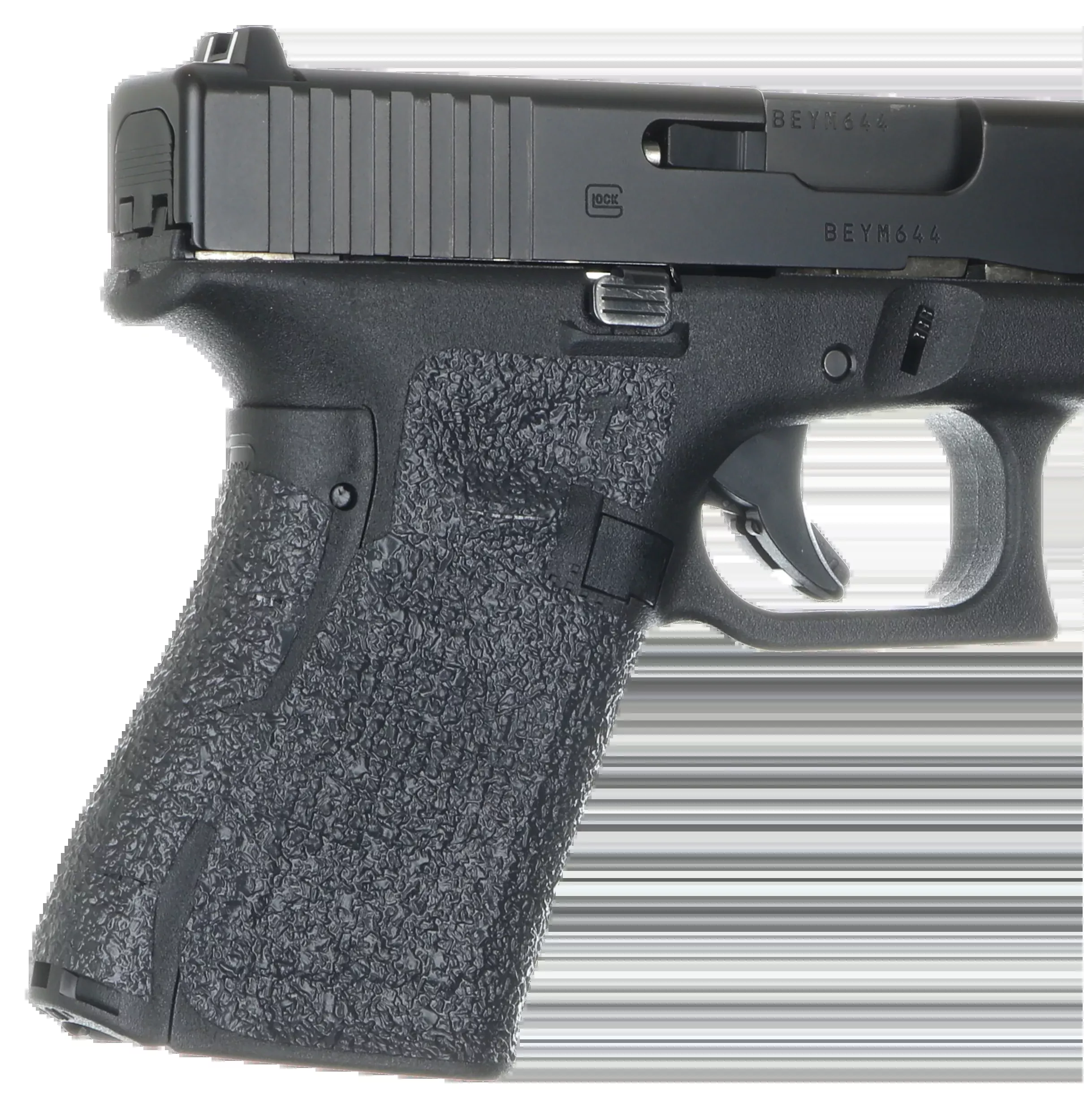 Talon Grips EV02R Adhesive Grip Textured Black Rubber for Glock Gen 5 Compact (19, 23, 25, 32, 38, 44)