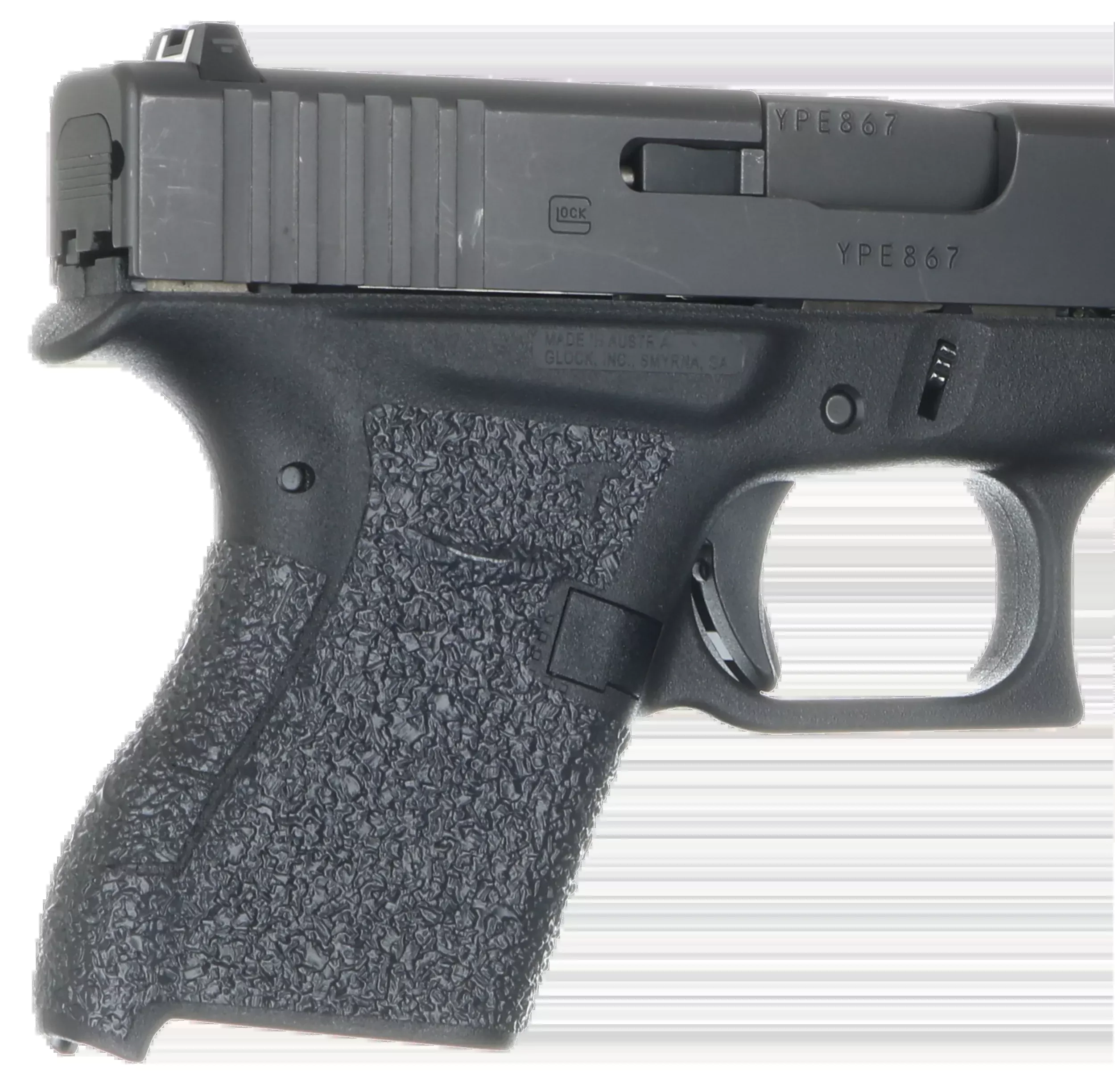 Talon Grips EV04R Adhesive Grip Textured Black Rubber for Glock 42/43