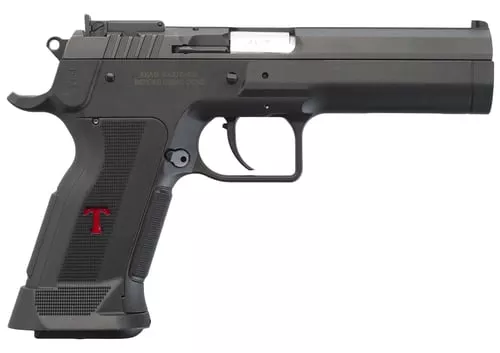 Tanfoglio IFG TFSTOCK3P9 Stock IIIFull Size 9mm Luger 16+1, 4.44" Black Polygonal Rifled Barrel, Black Serrated Slide, Black Polymer Frame w/Beavertail, Black Polymer Grip