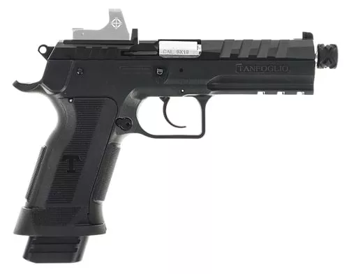 Tanfoglio TFFDT9RS Force Duty Tactical 9mm Luger 20+1 4.90" Stainless Threaded Barrel, Black Steel Optic Ready/Serrated Slide, Black Polymer Frame w/Beavertail & Picatinny Rail, Textured Grip
