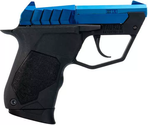Taurus 22TUC Micro-Compact Frame 22 LR 9+1 2.50" Polished Blue PVD Steel Tip-Up Barrel, Blue PVD Serrated Stainless Steel Slide, Black Polymer Frame, Black Polymer Grip