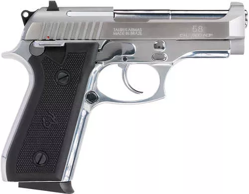 Taurus 58 Pistol 380 ACP 15+1 4" Matte Stainless Steel Barrel, Matte Serrated Stainless Steel Slide, Matte Stainless Aluminum Frame w/Beavertail, Black Polymer Grip