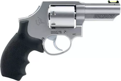 Taurus 66C 357 Mag 7 Shot Stainless Steel Barrel, Frame & Cylinder, Black Hogue G10 Grip