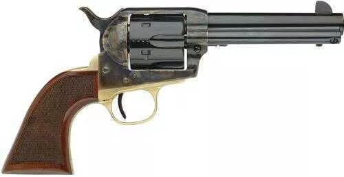 Taylor/Uberti 1873 SA Ranch Hand Brass Back Strap & Triggerguard Checkered Walnut Grip 357 Magnum 4.75" Barrel