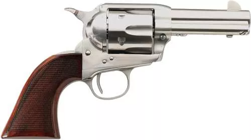 Taylor/Uberti 1873 SA RUNNIN Iron Short-Stroke Low Flat Hammer Spur Checkered Grip Stainless 45 Colt 3.5" Barrel