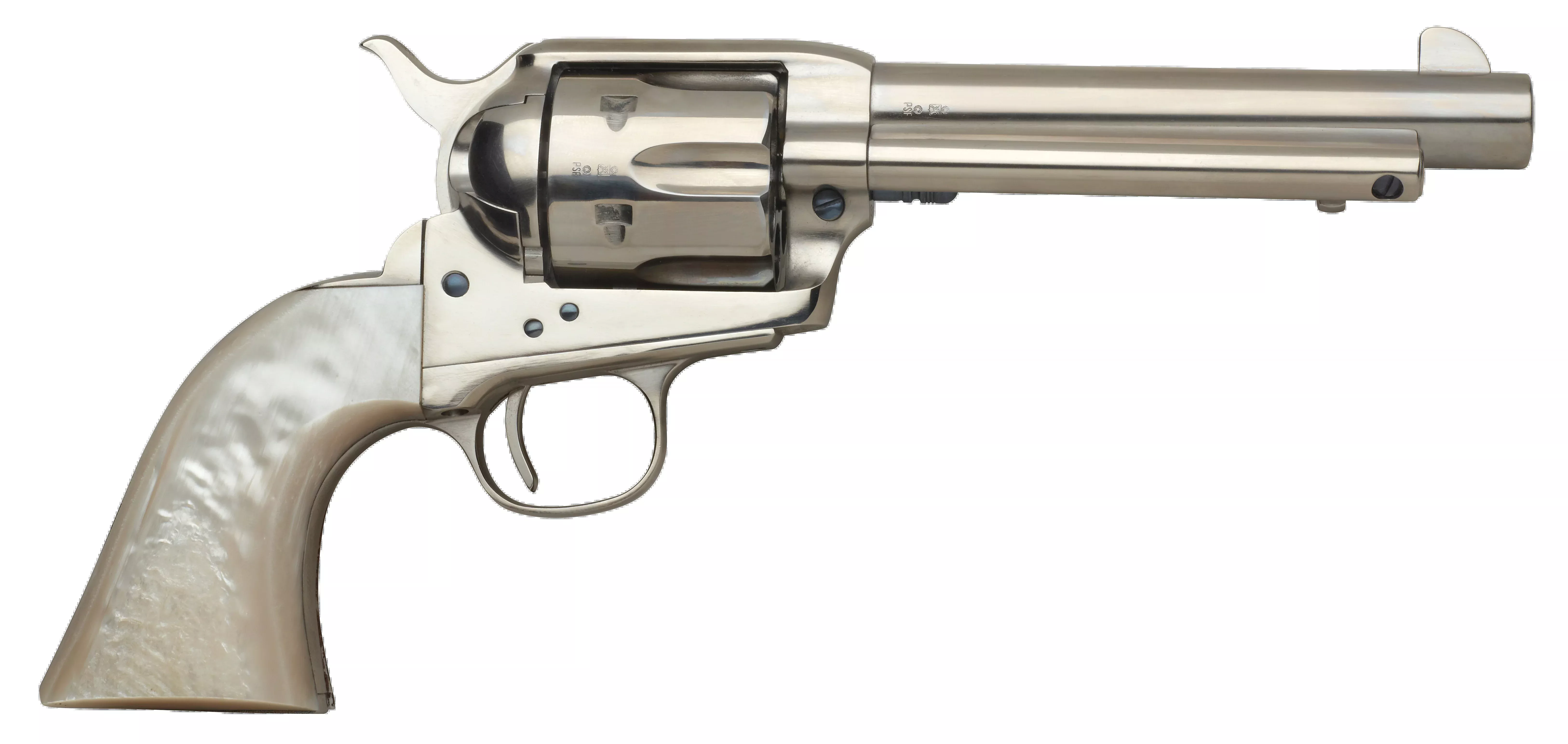 Taylors and Company 1873 Cattleman 45 Colt (LC) 5.50" 6-Rd SAO Revolver - Mother of Pearl Grip