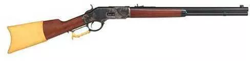 Taylors & Company 1873 Comanchero Lever Action Rifle 45 Long Colt 20" Octagonal Barrel Buckhorn Rear/Gold Bead Sight Walnut Straight Stock 10-Round Capacity Case Hardened Frame