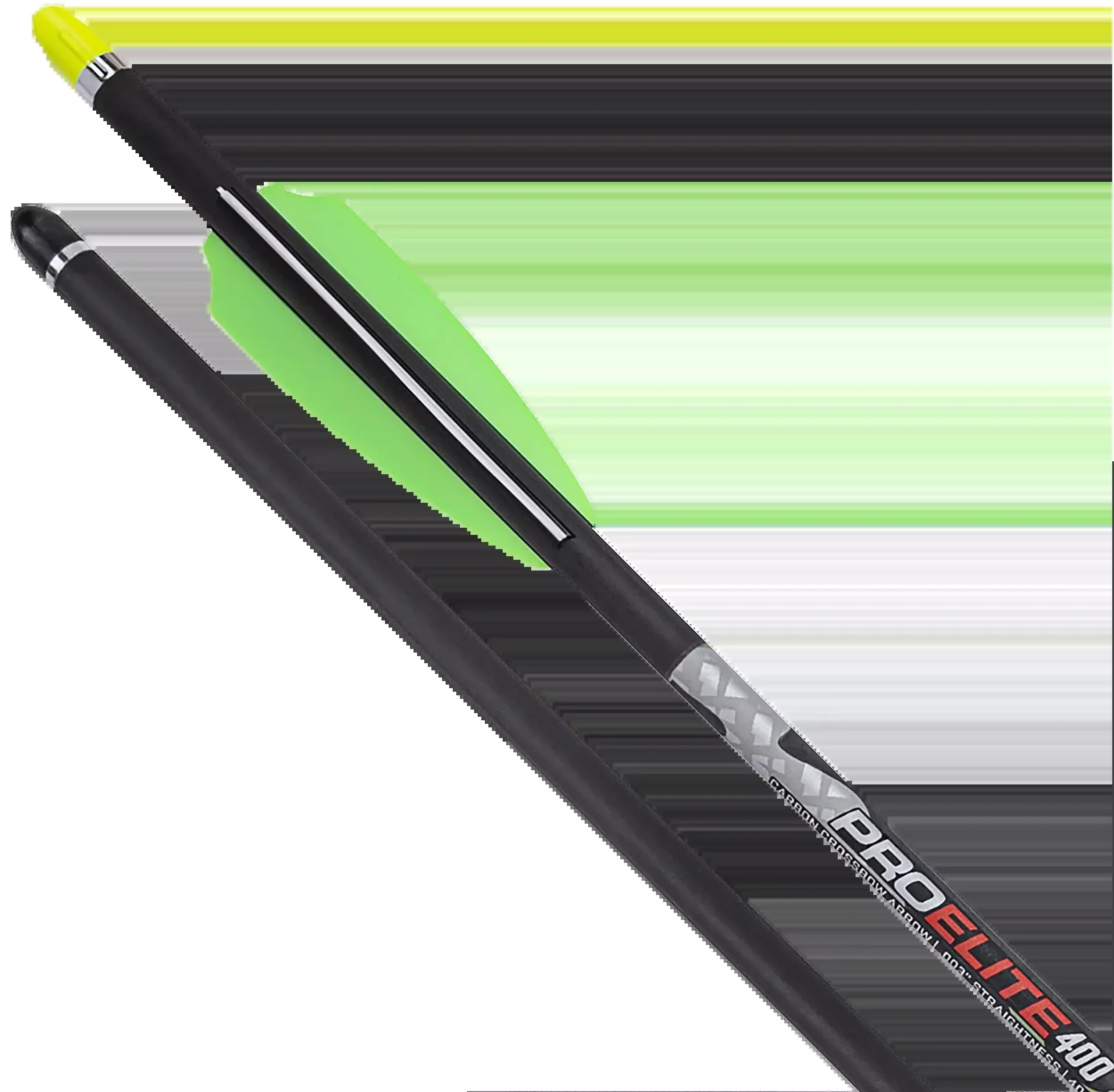 TenPoint Pro Elite 400 Carbon 20" .003 Straightness Yellow Alpha Nock Crossbow Bolts - 6-Pack