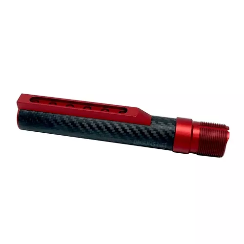 Timber Creek Carbon Fiber Mil-Spec Buffer Tube - Black/Red