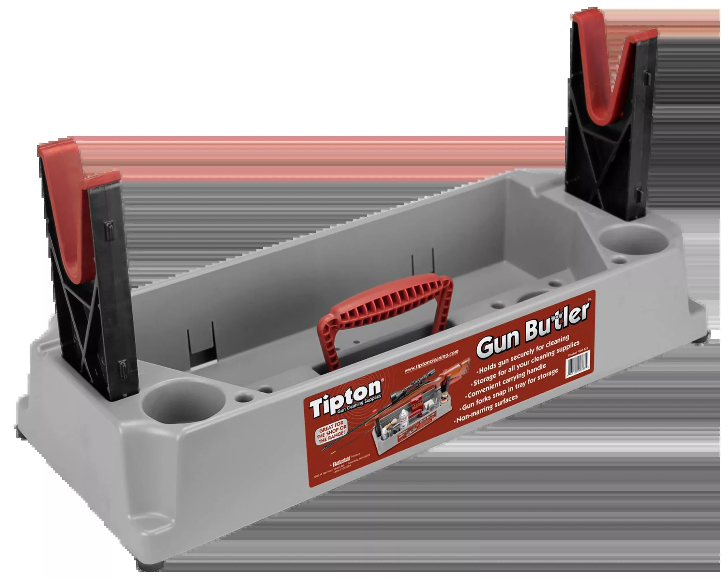 Tipton Gun Butler Rifle/Shotgun Cleaning Station 23.25 in Gray/Red Polymer
