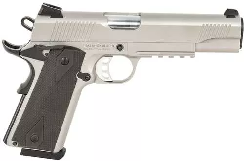 Tisas Arms 1911 Duty 45 ACP 8+1 5" Stainless Steel Barrel, Serrated Slide & Frame w/Picatinny Rail, Black Rubber Grip