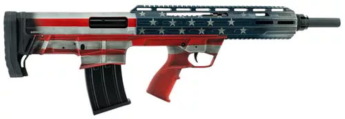 Tokarev USA 21000164 TBPBullpup 12 Gauge Semi-Auto 3" 5+1 18.50" Black Steel Barrel, American Flag Picatinny Rail Receiver, American Flag Adjustable Synthetic Stock