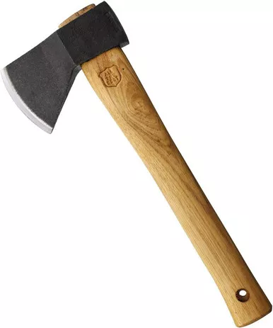 Toor Heritage Series Camp Axe - Walnut & 1060HC - Black Leather Sheath - Handmade USA