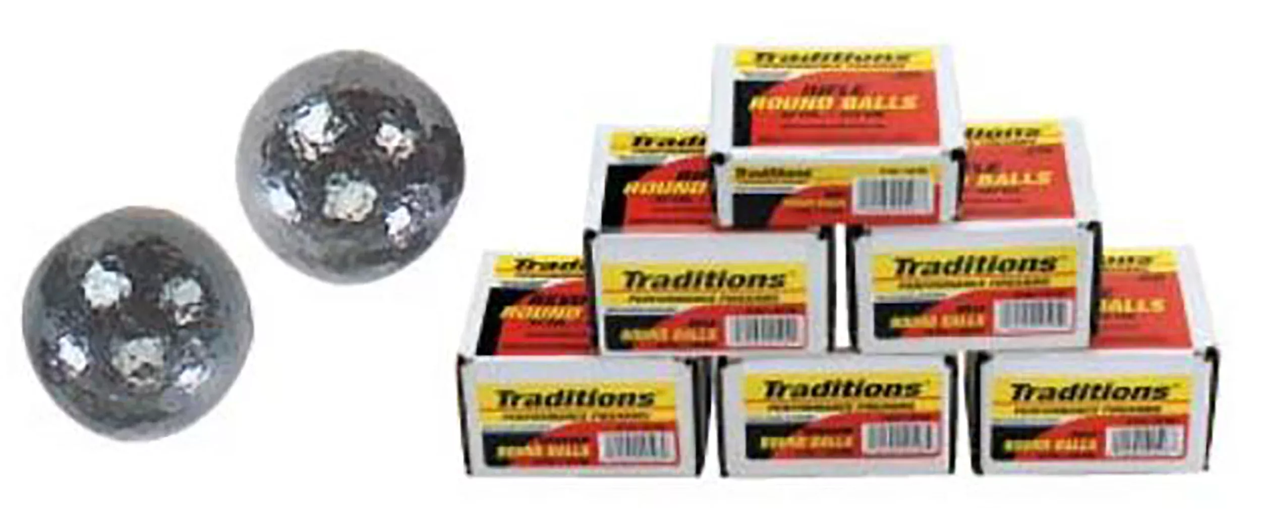 Traditions A1644 Rifle Round Balls 50 Cal .490" 177gr Lead Ball - 100/Box